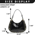 thumbnail image 4 of Sunyuer Trendy Riveted Hobo Bag - Chain Shoulder Bag & Crossbody Bag for Women, Suitable for Important Occasions, Work, Travel, 4 of 9