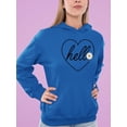 thumbnail image 2 of Hello Heart W Daisy Hoodie Women -Image by Shutterstock, Female XX-Large, 2 of 4
