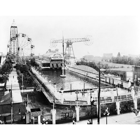 Steeplechase Pool, C1912. /Nsteeplechase Park Swimming Pool And Amusement Park At Coney Island, Brooklyn, New York. Photograph, C1912. Poster Print by  (24 x 36)