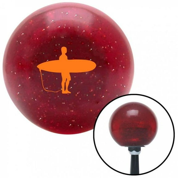 American Shifter 55699 Orange Surfer Red Metal Flake Shift Knob with M16 x 1.5 Insert Shifter Auto Manual