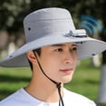 thumbnail image 6 of Solar Fan Hat Wide Brim with Built in Fan Lightweight Breathable Cooling Sun Hat for Hiking Fishing Beach Camping Gardening by PALIFEUR, 6 of 6