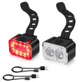 thumbnail image 5 of Juego de luces para bicicleta Juego de luces delanteras y traseras recargables por USB Luz impermeable para bicicleta Paquete de 2 para conducción nocturna, material de aluminio duradero, re, 5 of 5