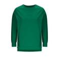 thumbnail image 3 of Womens Long Sleeve Pullover, Crewneck Sweatshirts for Women Fall Fashion Loose Fit Solid Color Thin Sweaters with Side Slit Zipper S-XL, 3 of 6