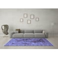 thumbnail image 3 of Ahgly Company Indoor Square Oriental Blue Industrial Area Rugs, 6' Square, 3 of 4