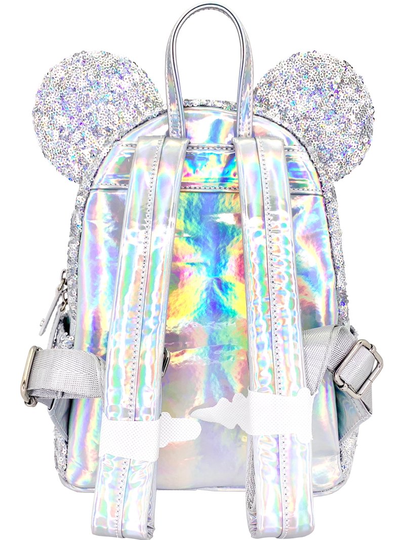 Loungefly Disney Minnie Mouse Silver Holo Sequin Mini  display picture 1