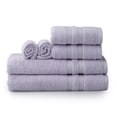 thumbnail image 7 of Mainstays 6-Piece Performance Solid Bath Towel Collection - Iris Whisper, 7 of 7