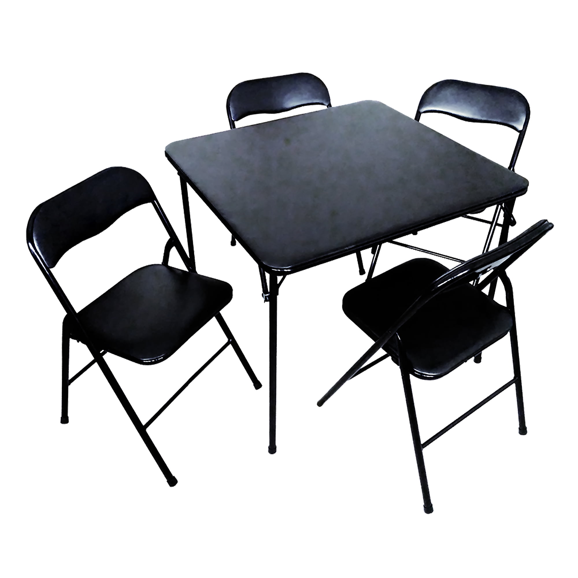 Steel Folding 5 Piece Table And Chairs Set Kitchen Dining Furniture Card Tables 
