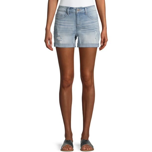 Women's Mid Rise Denim Shorts - Walmart.com