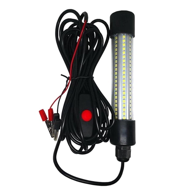 Yuarrent 12V LED Underwater Submersible Fishing Light Attract Blue Squid Lamp Pescar