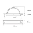 thumbnail image 5 of 4 manijas de puerta empotradas giratorias de 180° (negras), 5 of 5