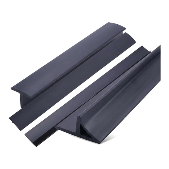 Stove Gap Covers 2 Pack, Easy to Clean Gap Fillers Between Counters and Stovetops, Heat Resistant for Oven Washer Furniture, Black 25 Inches