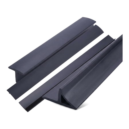 Stove Gap Covers 2 Pack, Easy to Clean Gap Fillers Between Counters and Stovetops, Heat Resistant for Oven Washer Furniture, Black 25 Inches