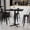 Black, variant on BizChair 42'' Square Walnut Laminate Table Top with 33'' x 33'' Bar Height Table Base