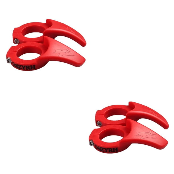 Eigraketly Manillares ligeros Thumbgrips Punta de goma Absorción de golpes Impermeable Bicicleta Rest Ring Kit de alta resistencia Rojo 2piezas