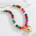 thumbnail image 5 of Leaf Resin Chunky Beaded Necklace for Women, Simple Modern Style Necklace Jewelry Accessory, 5 of 11