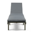 thumbnail image 3 of Outdoor Acacia Wood Chaise Lounge with Cushion, Grey,Dark Grey, 3 of 9