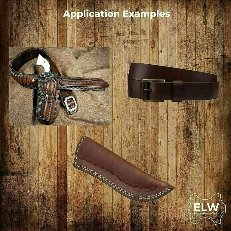 ELW Brown Tooling Leather Straps 1/2