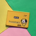 thumbnail image 1 of KPOP BTS BT21 Leather Passport Cover Clip Cartoon PU Protective Case Ticket Holder huangjie unisex, 1 of 2