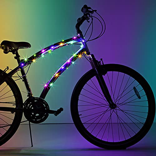 6.5-Foot String Rope & Adults Battery-Powered with On/Off Switch Brightz CosmicBrightz LED Bike Frame Rope Light Teens Ultra Bright Color Keeps Your Ride Fun and Safe for Kids 