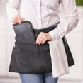 thumbnail image 4 of 5 Pockets Black Waist Apron (22x13 inches). Clip-on Server Apron with Zipper pocket. Restaurant Half Aprons Waitress, Waiter, Server, Bartender, Barista, Money Apron, Check Holder, Organizer, 4 of 4