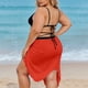 thumbnail image 4 of Playa de las Mujeres Cubre-Ups Sarong con Cintura Ajustable Y Diseño Drapeado Transparente, Gasa Ligera para Vacaciones en el Resort, 4 of 9