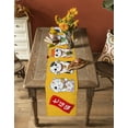 thumbnail image 4 of Table Runner Dresser Scarf 13 x 120 Inch Japanese Seven Fortune Lucky Cats Yellow Texture Table Runners Non-Slip Heat Kitchen Dining Table Decor for Kitchen Farmhouse Indoor Outdoor Home Party, 4 of 7