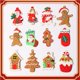 thumbnail image 3 of De Adornos De Hombre De Jengibre, Colgantes De Pan De Jengibre De Pvc, De Navidad, Estatuilla Artesanal Para Decoración De Festivales De Árboles De Navidad12 Piezas 2 Piezas Serendint HA013803-00, 3 of 7