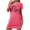 Hot Pink, variant on WREESH Sleep Shirts for Women Soft Short Sleeve Sleepshirts for Lightweight and Comfy Sleepwear Black