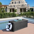 thumbnail image 4 of DEXTRUS Outdoor Lockable 180 Gallon Resin Deck Box, Black, 4 of 7