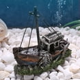 thumbnail image 3 of Adornos de Acuario Ndcxsfigh Barco Artificial Resina Decoración, 3 of 8