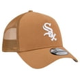 thumbnail image 3 of Men's New Era Brown Chicago White Sox A-Frame Trucker 9FORTY Adjustable Hat, 3 of 6