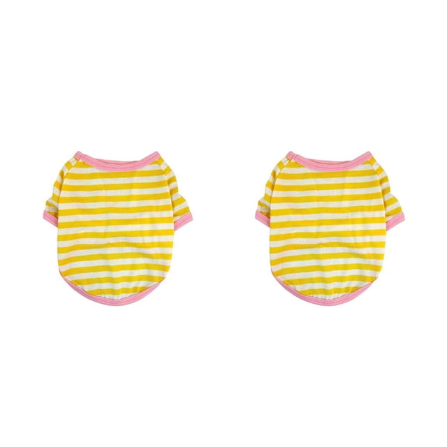 Methold Chaleco de cachorro Suavidad Cuello Camisetas Ropa para perros Sudadera multicolor Amarillo L 2piezas