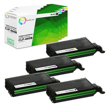 TCT 660B Toner Cartridge 4 Pack - Premium Compatible Replacement for Samsung CLP-660B CLP-K660B CLP-C660B CLP-M660B CLP-Y660B