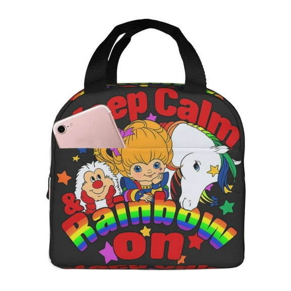 Rainbow Brite Insulated Lunch Bag Leakproof Waterproof Reusable Lunch Boxs Portable Durable Cooler Tote Bag Work Travel