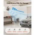 thumbnail image 3 of VEVOR Wall Mounted Fan with Lights, 21 inch Wall Mount Fan with Remote, 6 Speeds Plug in Wall Fan, Timer, 360°Adjustable Tilt for Bedroom,Garage,Workshop (Compatible 4 E26 Bulb Sockets,No Bulb), 3 of 9