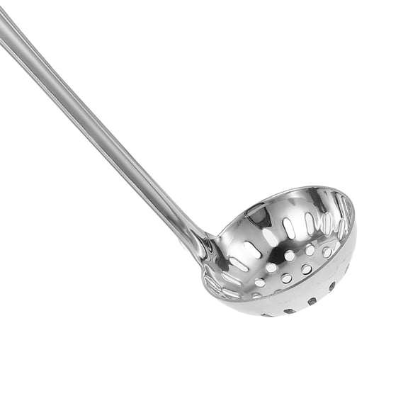 OFFIGAM Stainless Steel Slotted Ladle with Hook Handle, Kitchen Cooking Spoon for Easy Storage and Serving