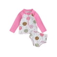 thumbnail image 2 of Yunliwuli Girls' Rash Guard Set, 2 Piece Swimsuit Set, Quick Dry Rash Guard, Fish/Shell Print Zipper Long Sleeve Tops Bottoms Bathing Suit, 2 of 10