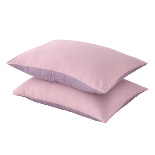 Fesfesfes Washed Cotton Pillowcase Soft Comfortable Bedding Accessory,Durable and Breathable for Bedroom Use Easy Care 2PCS(19x29 Inch)