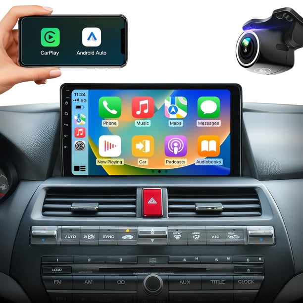 Estéreo de coche AINAVIGO 5G WiFi de 10,2 pulgadas con CarPlay Android Auto Honda Accord 2008-2013