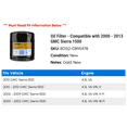 thumbnail image 2 of Oil Filter - Compatible with 2000 - 2013 GMC Sierra 1500 2001 2002 2003 2004 2005 2006 2007 2008 2009 2010 2011 2012, 2 of 2