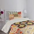 thumbnail image 4 of Ambesonne Colorful Quilted Coverlet 2 Pcs, Vintage Abstract Shape, Twin Size, Multicolor, 4 of 5