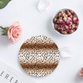 thumbnail image 4 of FMSHPON Leopard Print Set of 4 Round Coaster for Drinks, Absorbent Ceramic Stone Coasters Cup Mat with Cork Base for Home Kitchen Room Coffee Table Bar Decor, 4 of 6