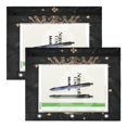 thumbnail image 2 of Wobogo Crown Skull Black Pattern A4 Size Clear Polyester File Pocket Set of 2 Zipper Home Work Office Organizer, 2 of 7
