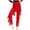 Red, variant on Kaerm Fringe Latin Dance Pants for Women Multi-Layer Tassel Ballroom Latin Tango Dance Trousers Black XXL