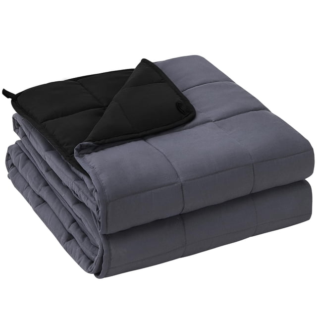 Manta pesada Yescool para adultos de 9,07 kg (60 x 80 cm), color gris y negro