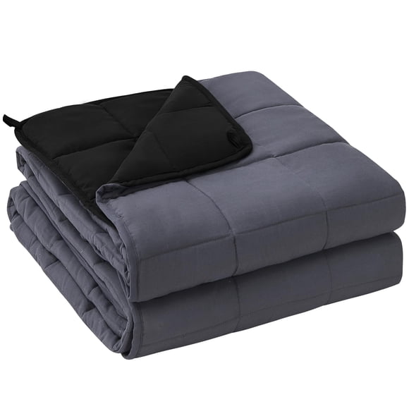 Manta pesada Yescool para adultos de 9,07 kg (60 x 80 cm), color gris y negro