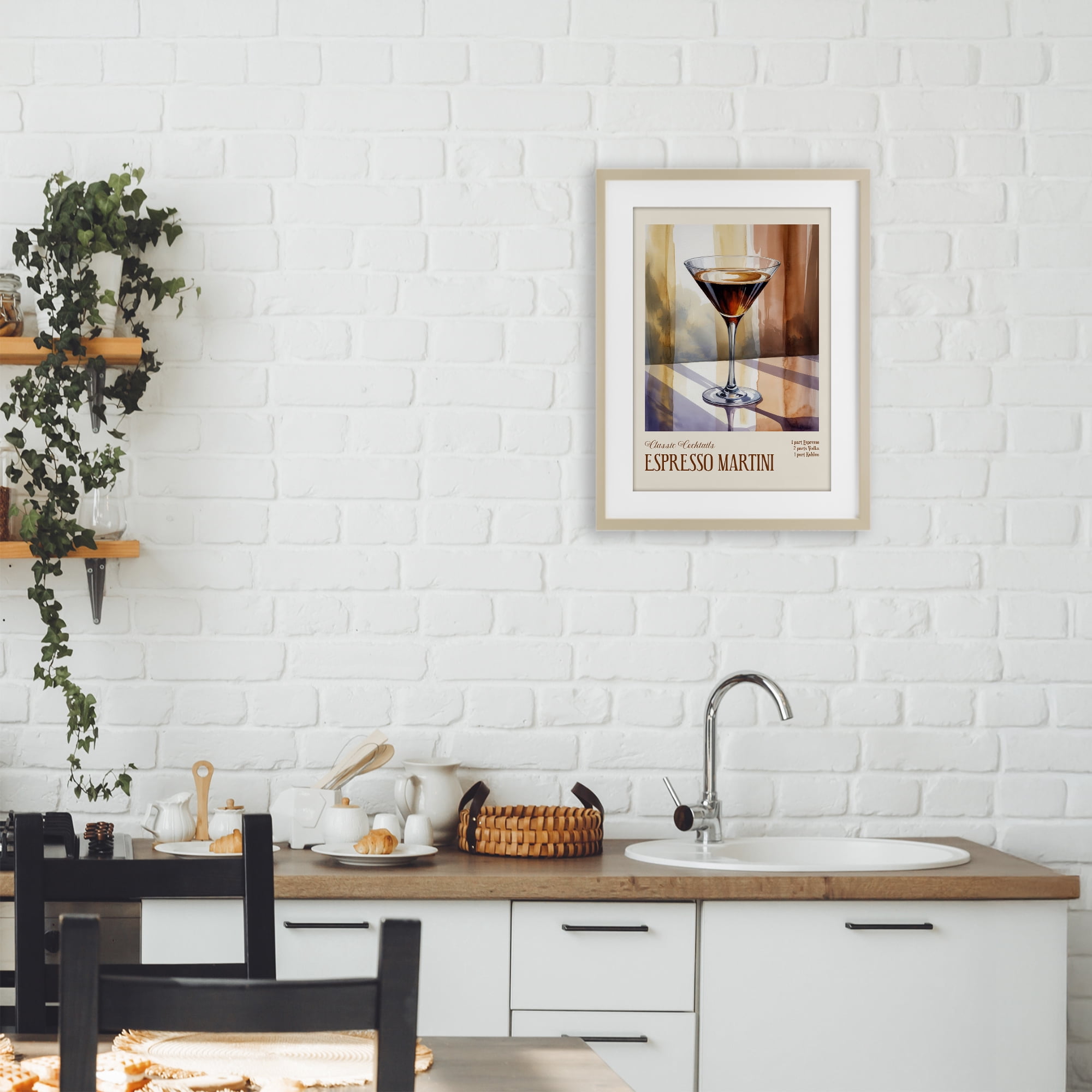 Stupell Industries Espresso Martini Sun Reflection Birch Framed Print Under Glass, design by Andreas Magnusson