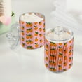 thumbnail image 2 of Yayeee 2 Pack Qtip Holder Bathroom Cotton Swab Canister with Lid Clear Dispenser Set, Cartoon Oranges, 2 of 6