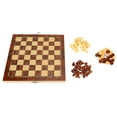 thumbnail image 2 of 3 in 1 Game Chessboard, Storage Function Excellent Wood Scratch Resistance Fine Workmanship Checker Chess Board Set  for School Travel Party 24x24cm / 9.4x9.4in,44x44cm, 2 of 7