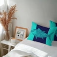 thumbnail image 6 of Outdoor Waterproof Throw Pillow Covers Set of 2 Tuna Fish Pillowcases Lumbar Outdoor Pillows Cushion Case 20x12 Inch Turquoise Navy Blue Stripes Lines Patio Pillows for Couch Sofa Bed Garden, 6 of 9